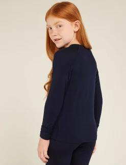 Icebreaker Tops & Bottoms^Kids' Merino 200 Oasis Long Sleeve Crew Neck Thermal Top MidnightNavy