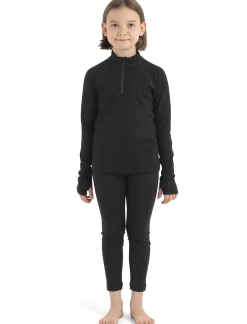 Icebreaker Tops & Bottoms^Kids' Merino 260 Tech Long Sleeve Half Zip Thermal Top Black