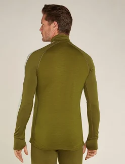 Icebreaker Base Layers^Men's 260 ZoneKnit™ Long Sleeve Half Zip Thermal Top Algae