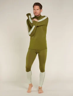 Icebreaker Base Layers^Men's 260 ZoneKnit™ Long Sleeve Half Zip Thermal Top Algae