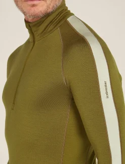 Icebreaker Base Layers^Men's 260 ZoneKnit™ Long Sleeve Half Zip Thermal Top Algae