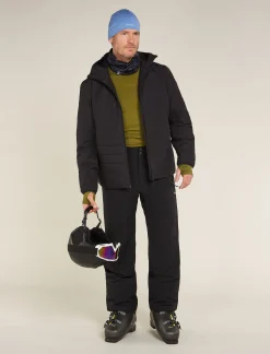 Icebreaker Base Layers^Men's 260 ZoneKnit™ Long Sleeve Crewe Thermal Top Algae/Ashen