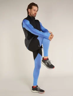 Icebreaker Base Layers^Men's 125 ZoneKnit™ Long Sleeve Crewe Thermal Top Baja/Brilliant