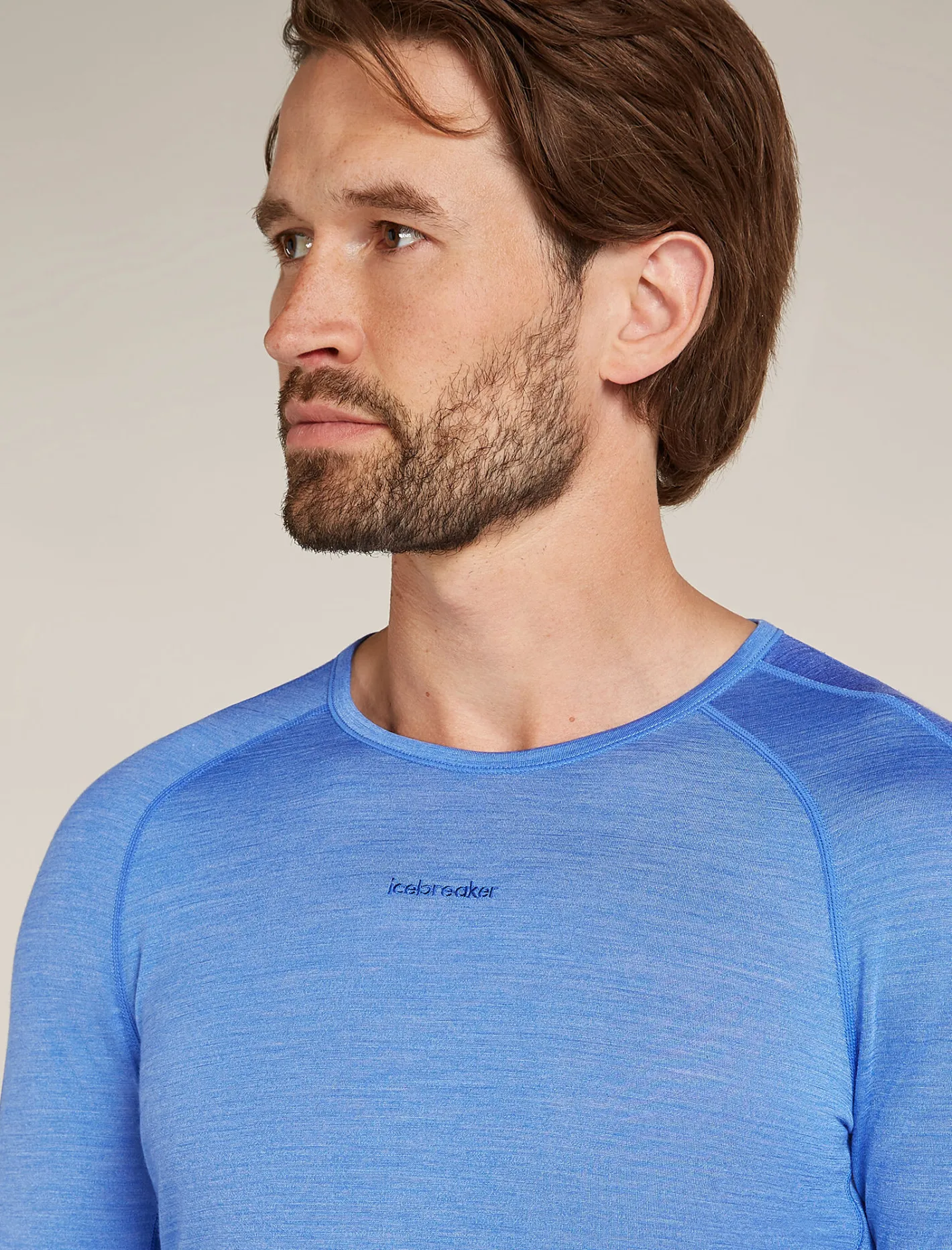 Icebreaker Base Layers^Men's 125 ZoneKnit™ Long Sleeve Crewe Thermal Top Baja/Brilliant