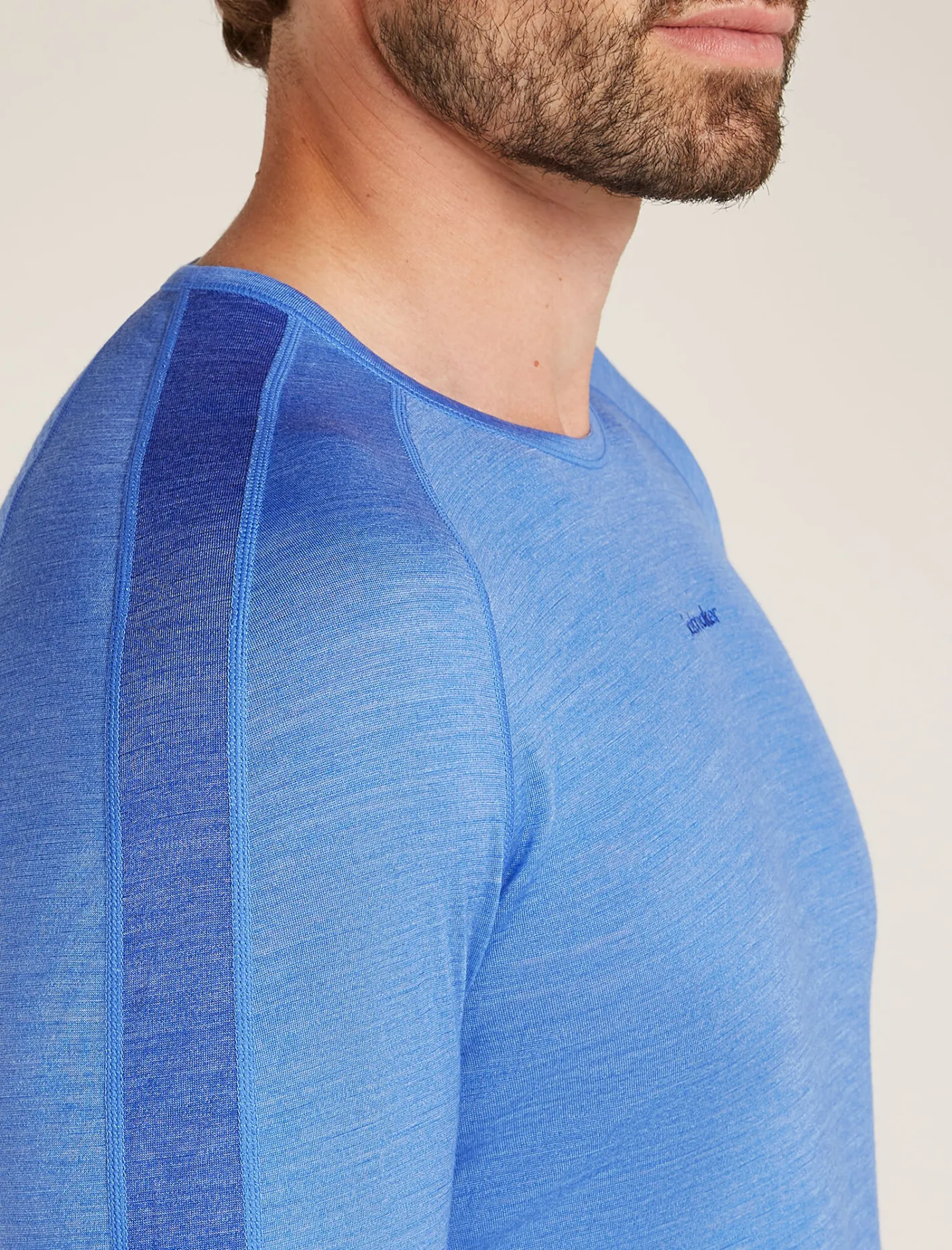 Icebreaker Base Layers^Men's 125 ZoneKnit™ Long Sleeve Crewe Thermal Top Baja/Brilliant