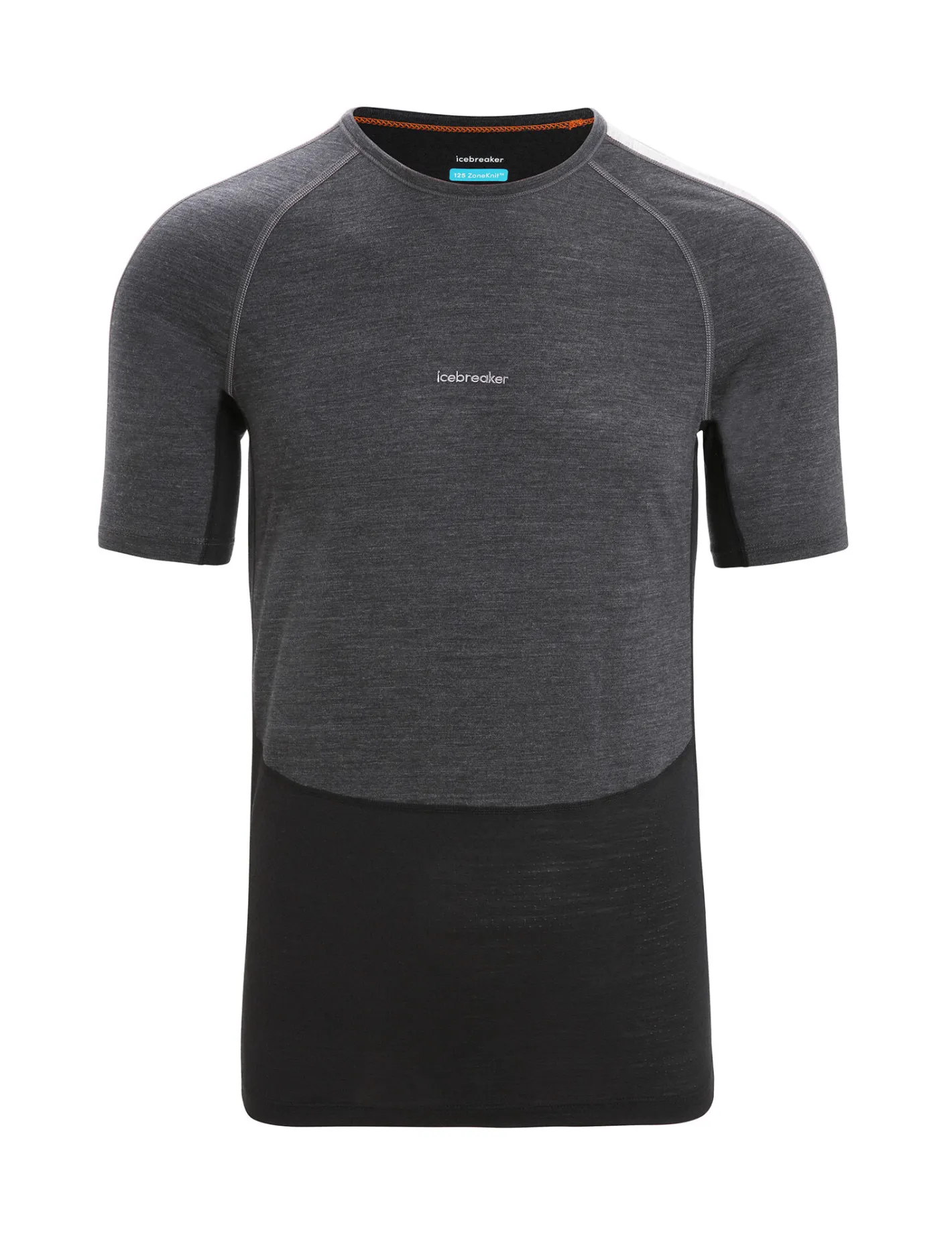 Icebreaker Base Layers^Men's 125 ZoneKnit™ Short Sleeve Crewe Thermal Top JetHeather/Black