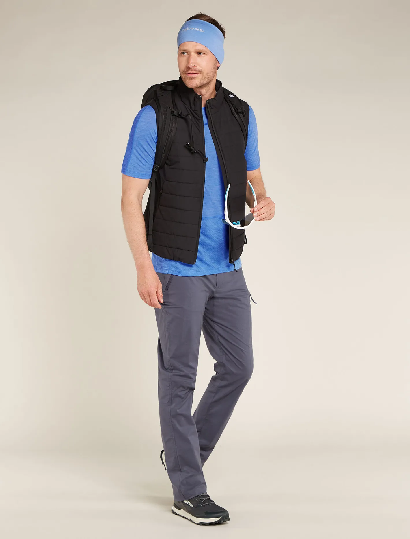 Icebreaker Base Layers^Men's 125 ZoneKnit™ Short Sleeve Crewe Thermal Top Baja/Brilliant