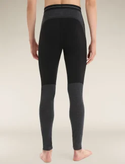 Icebreaker Bottoms|Base Layers^Men's 125 ZoneKnit™ Thermal Leggings Black/JetHeather
