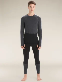 Icebreaker Bottoms|Base Layers^Men's 125 ZoneKnit™ Thermal Leggings Black/JetHeather