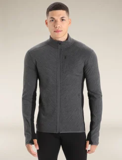 Icebreaker Jumpers & Hoodies^Men's Descender Long Sleeve Zip Jacket JetHeather/Black