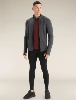 Icebreaker Jumpers & Hoodies^Men's Descender Long Sleeve Zip Jacket JetHeather/Black