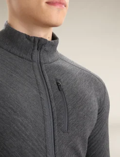 Icebreaker Jumpers & Hoodies^Men's Descender Long Sleeve Zip Jacket JetHeather/Black