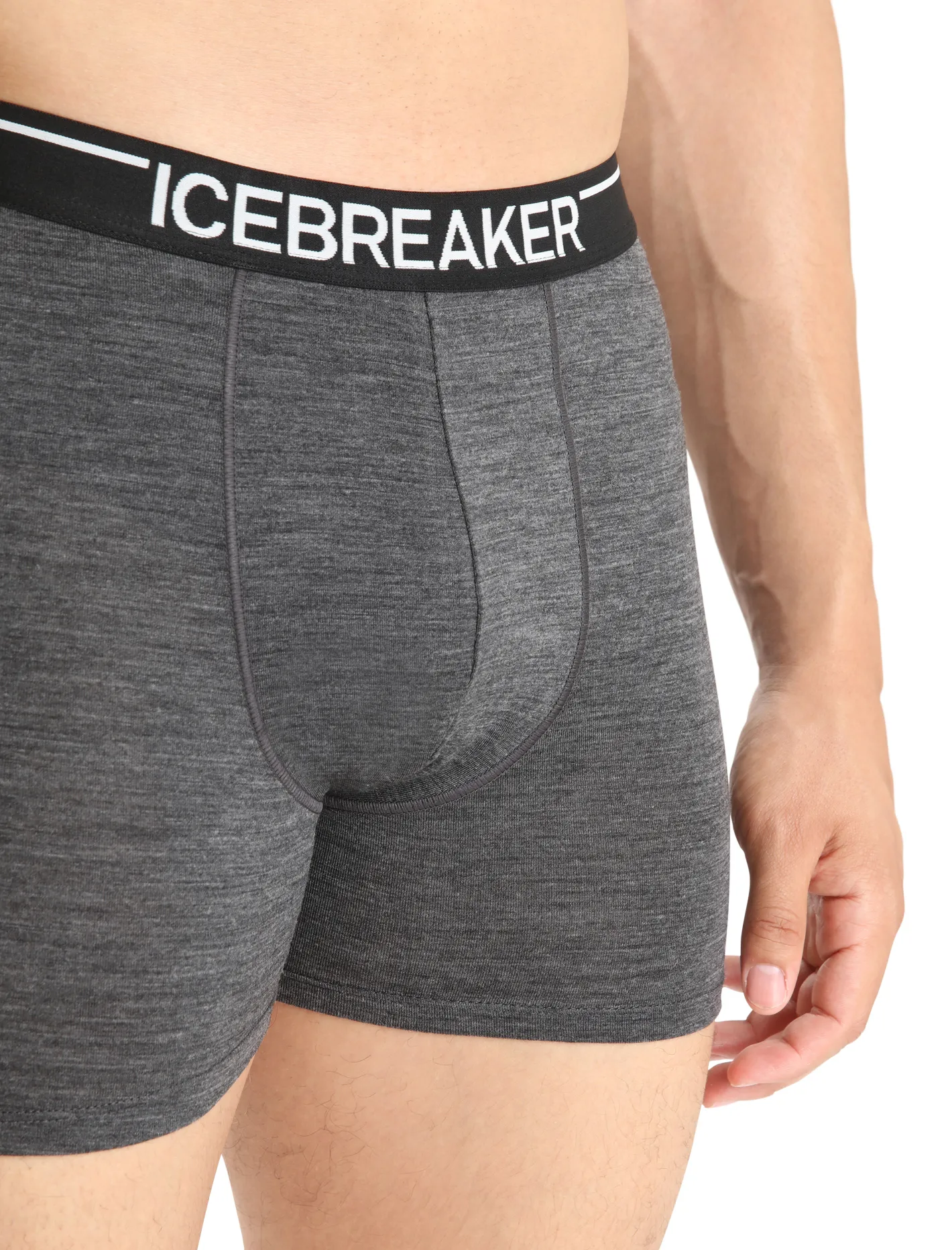 Icebreaker Underwear^Men's Merino 150 Anatomica Boxers JetHeather