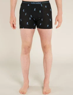 Icebreaker Underwear^Men's Merino 150 Anatomica Boxers Ski Day Black
