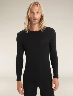 Icebreaker Base Layers^Men's Merino 175 Everyday Long Sleeve Crew Neck Thermal Top Black