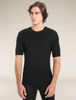 Icebreaker Base Layers^Men's Merino 175 Everyday Short Sleeve Crew Neck Thermal Top Black