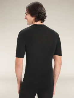 Icebreaker Base Layers^Men's Merino 175 Everyday Short Sleeve Crew Neck Thermal Top Black