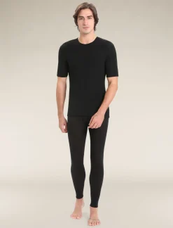 Icebreaker Base Layers^Men's Merino 175 Everyday Short Sleeve Crew Neck Thermal Top Black
