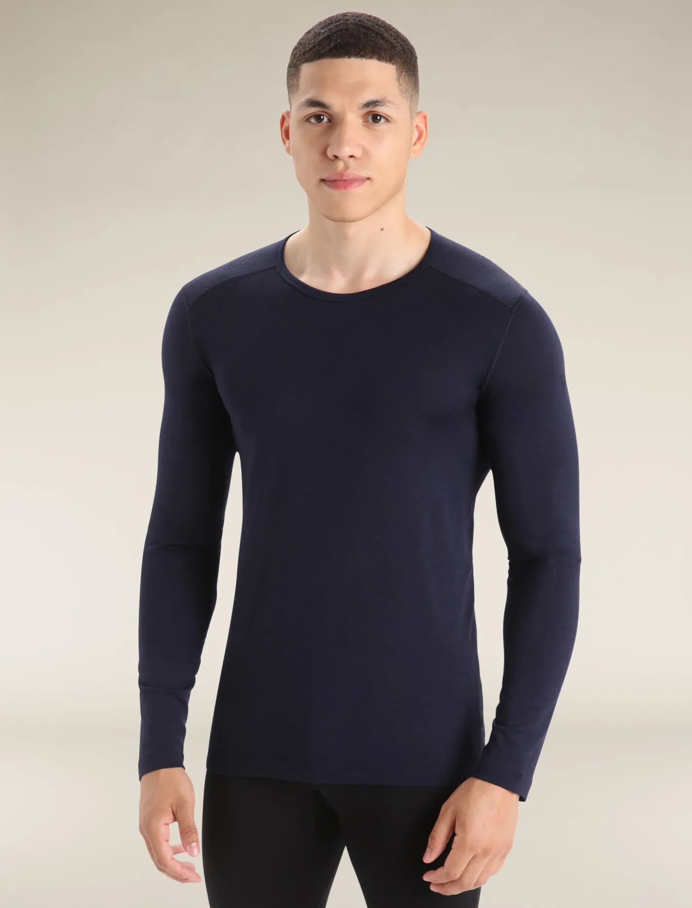 Icebreaker Base Layers^Men's Merino 200 Oasis Long Sleeve Crew Neck Thermal Top MidnightNavy