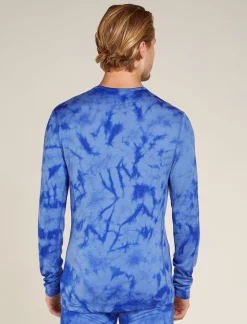 Icebreaker Base Layers^Men's Merino 200 Oasis Long Sleeve Crewe Thermal Top Cloud Dye Baja