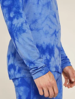 Icebreaker Base Layers^Men's Merino 200 Oasis Long Sleeve Crewe Thermal Top Cloud Dye Baja