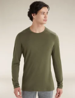 Icebreaker Base Layers^Men's Merino 200 Oasis Long Sleeve Crew Neck Thermal Top Loden