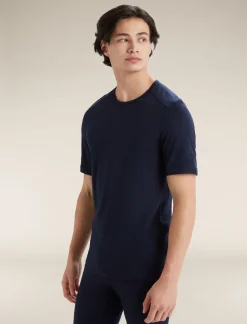 Icebreaker Base Layers^Men's Merino 200 Oasis Short Sleeve Crew Neck Thermal Top MidnightNavy