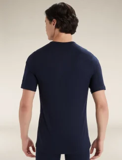 Icebreaker Base Layers^Men's Merino 200 Oasis Short Sleeve Crew Neck Thermal Top MidnightNavy