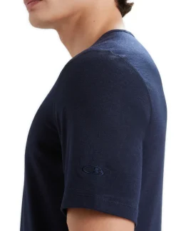 Icebreaker Base Layers^Men's Merino 200 Oasis Short Sleeve Crew Neck Thermal Top MidnightNavy