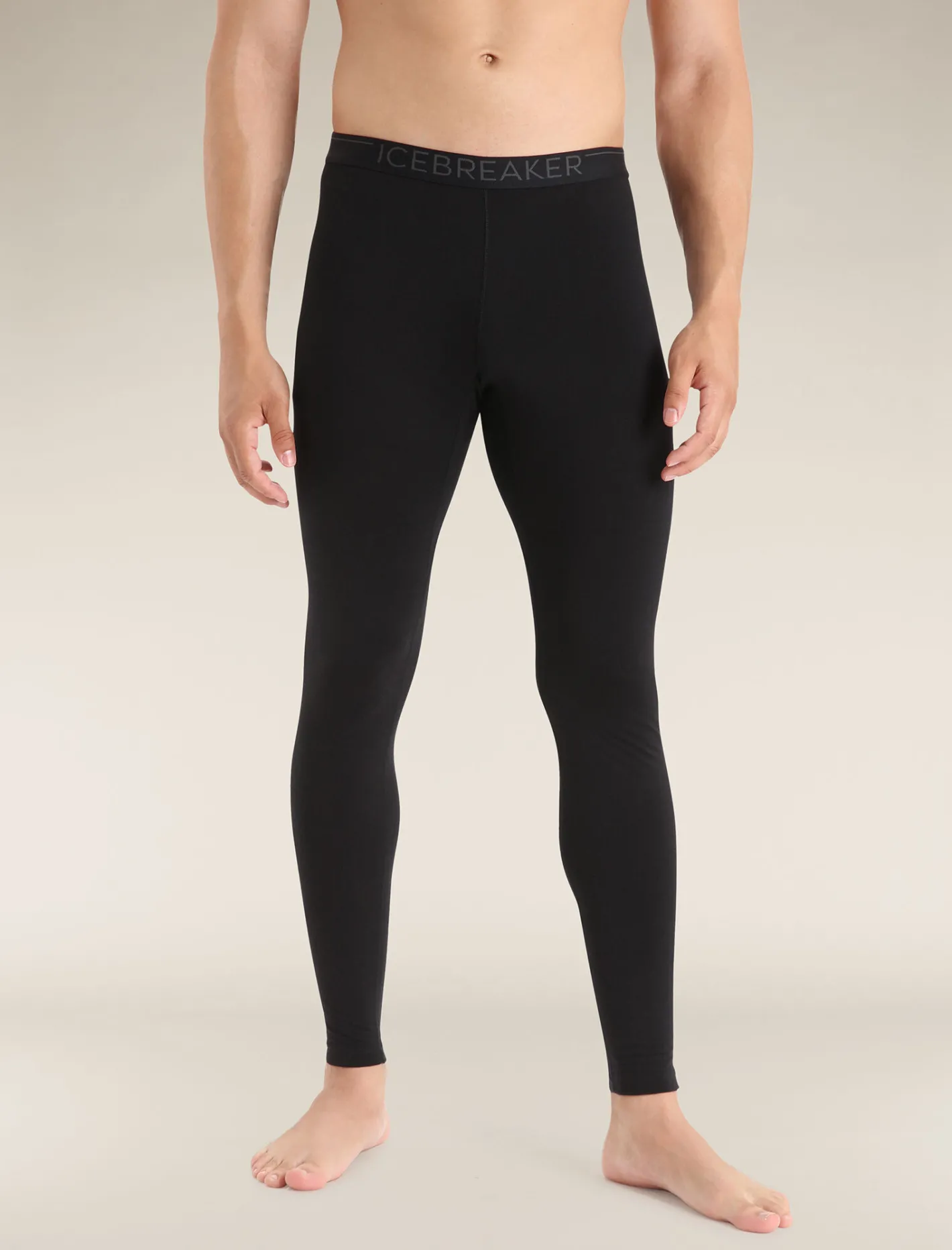 Icebreaker Bottoms|Base Layers^Men's Merino 200 Oasis Thermal Leggings Black