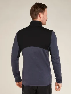 Icebreaker Jumpers & Hoodies^Men's Merino 400 RealFleece™ Descender Long Sleeve Zip Black/Graphite