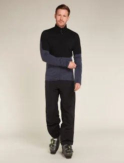 Icebreaker Jumpers & Hoodies^Men's Merino 400 RealFleece™ Descender Long Sleeve Zip Black/Graphite