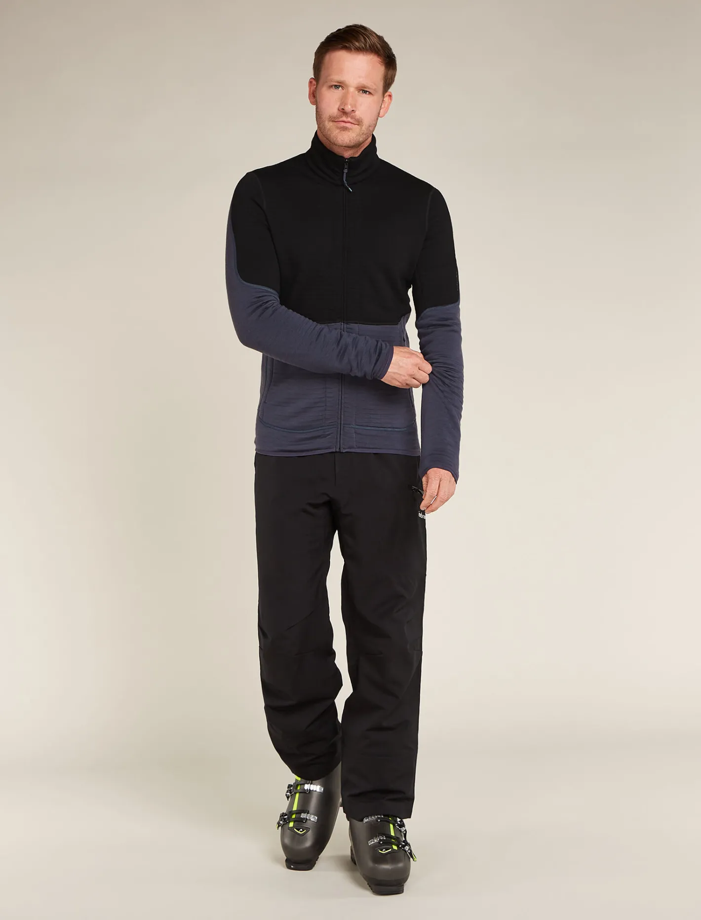 Icebreaker Jumpers & Hoodies^Men's Merino 400 RealFleece™ Descender Long Sleeve Zip Black/Graphite