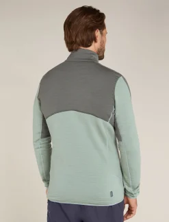 Icebreaker Jumpers & Hoodies^Men's Merino 400 RealFleece™ Descender Long Sleeve Zip Galaxy/Moss