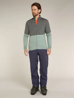 Icebreaker Jumpers & Hoodies^Men's Merino 400 RealFleece™ Descender Long Sleeve Zip Galaxy/Moss