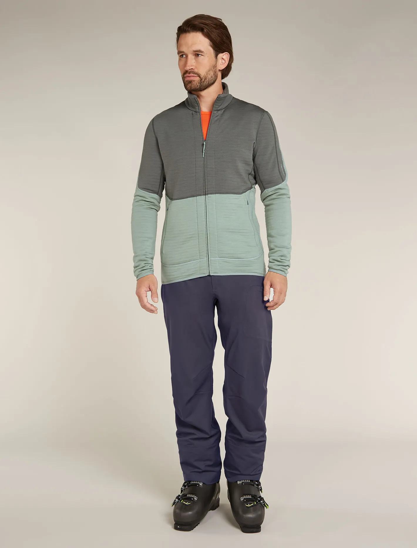 Icebreaker Jumpers & Hoodies^Men's Merino 400 RealFleece™ Descender Long Sleeve Zip Galaxy/Moss