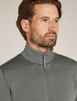 Icebreaker Jumpers & Hoodies^Men's Merino 400 RealFleece™ Descender Long Sleeve Zip Galaxy/Moss