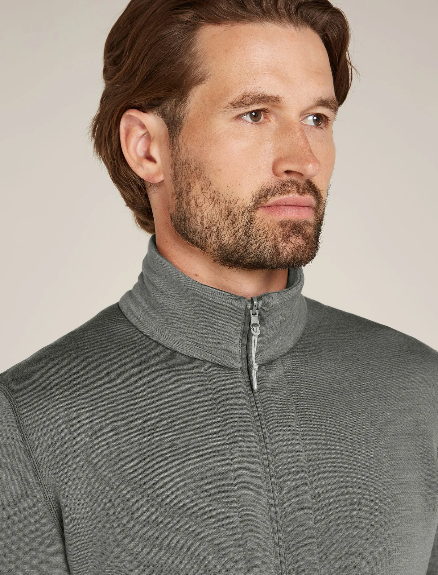 Icebreaker Jumpers & Hoodies^Men's Merino 400 RealFleece™ Descender Long Sleeve Zip Galaxy/Moss