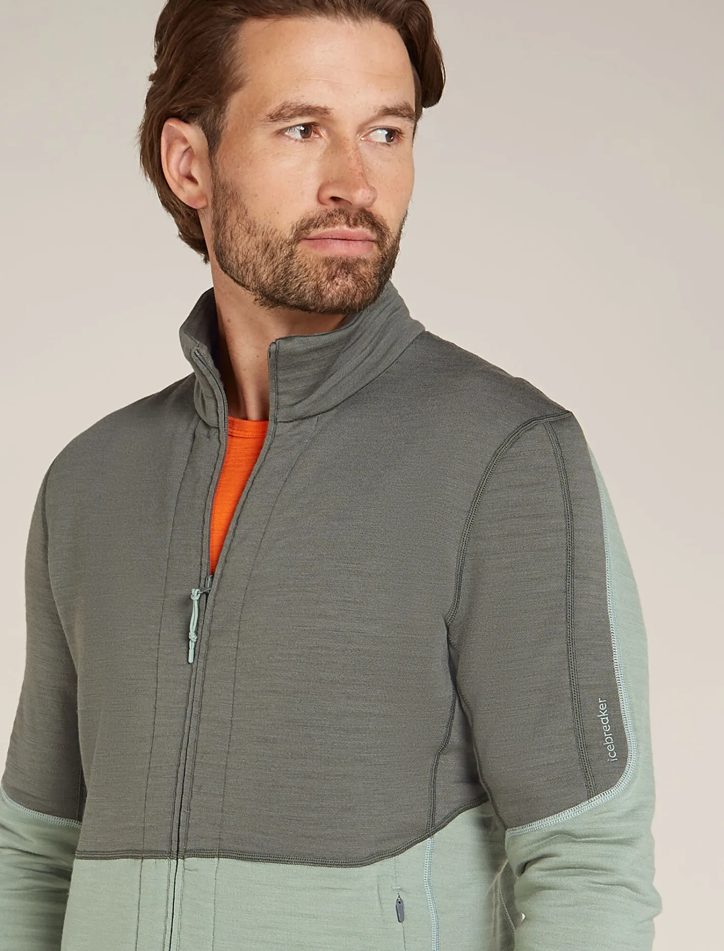 Icebreaker Jumpers & Hoodies^Men's Merino 400 RealFleece™ Descender Long Sleeve Zip Galaxy/Moss
