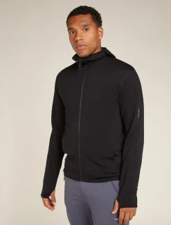 Icebreaker Jumpers & Hoodies^Men's Merino 360 Realfleece™ Elemental Long Sleeve Zip Hoodie Black