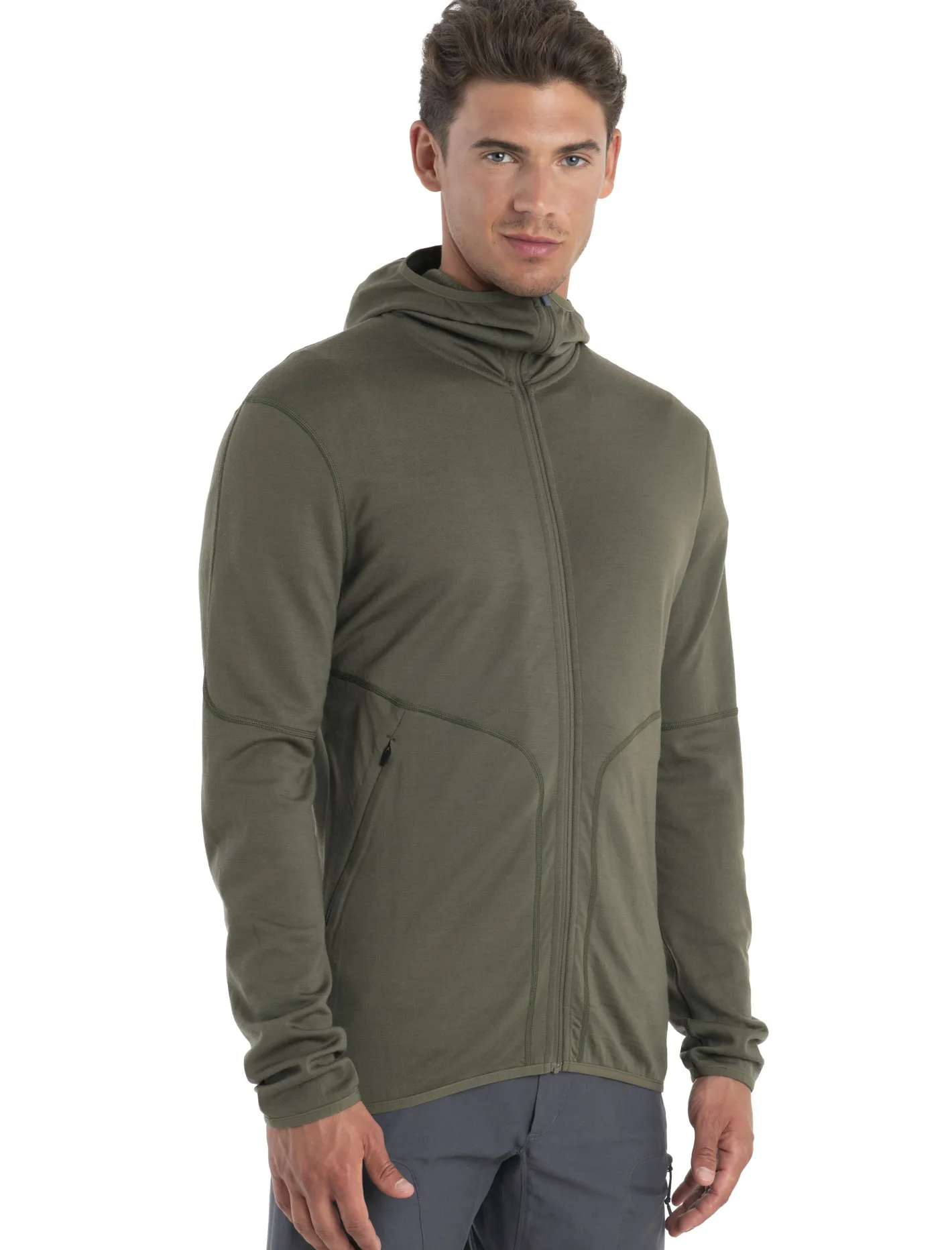 Icebreaker Jumpers & Hoodies^Men's Merino 560 Realfleece™ Elemental Long Sleeve Zip Hoodie Loden