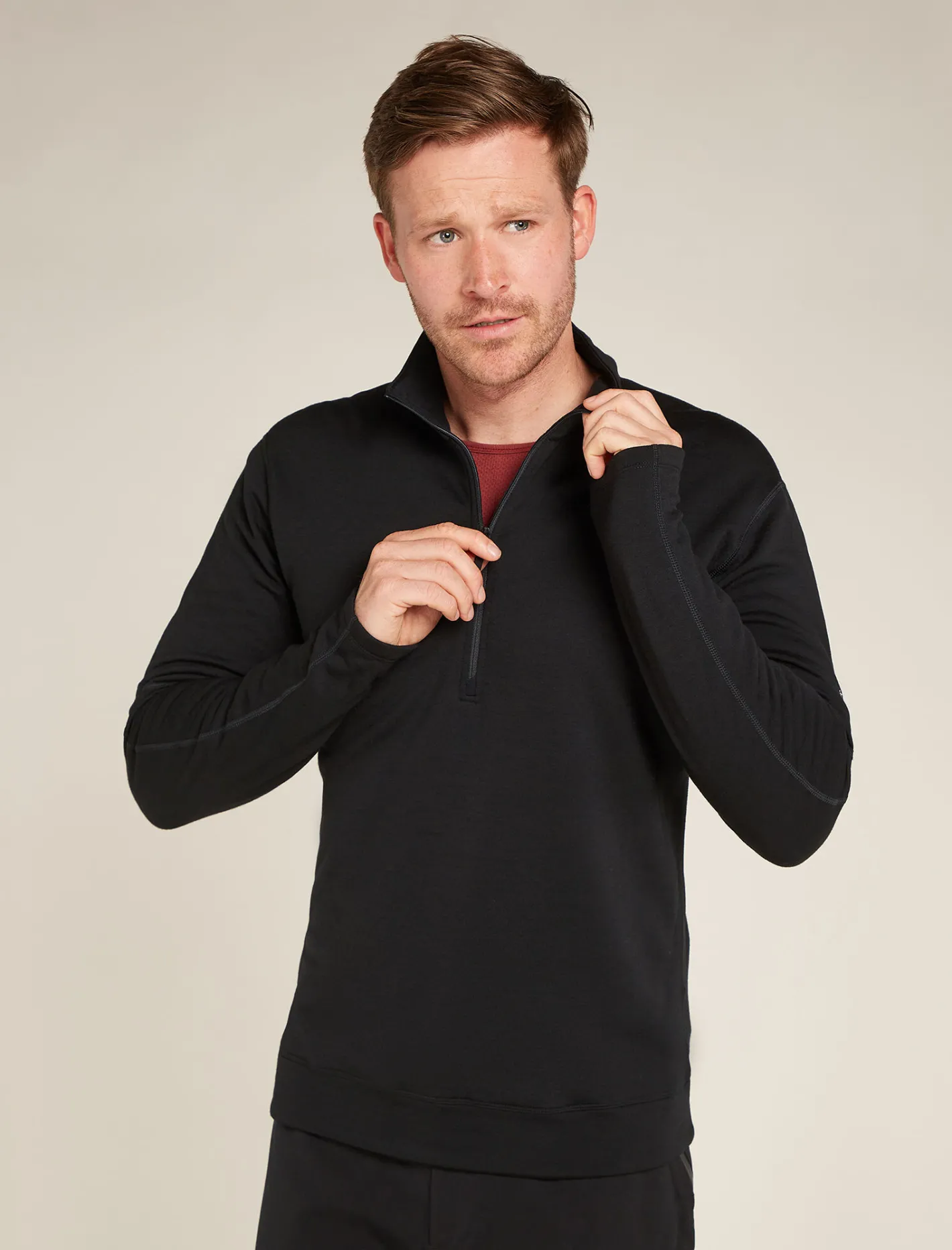 Icebreaker Jumpers & Hoodies^Men's Merino 360 Realfleece™ Elemental Long Sleeve Half Zip Jacket Black