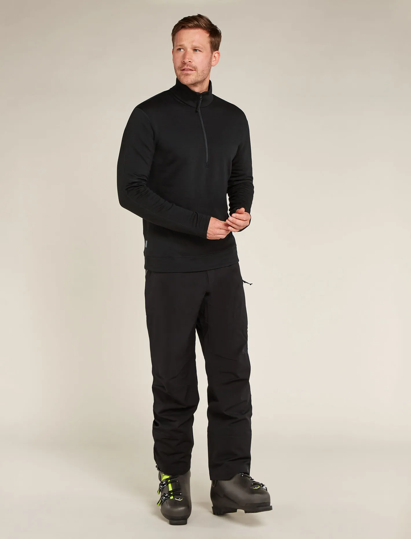 Icebreaker Jumpers & Hoodies^Men's Merino 360 Realfleece™ Elemental Long Sleeve Half Zip Jacket Black