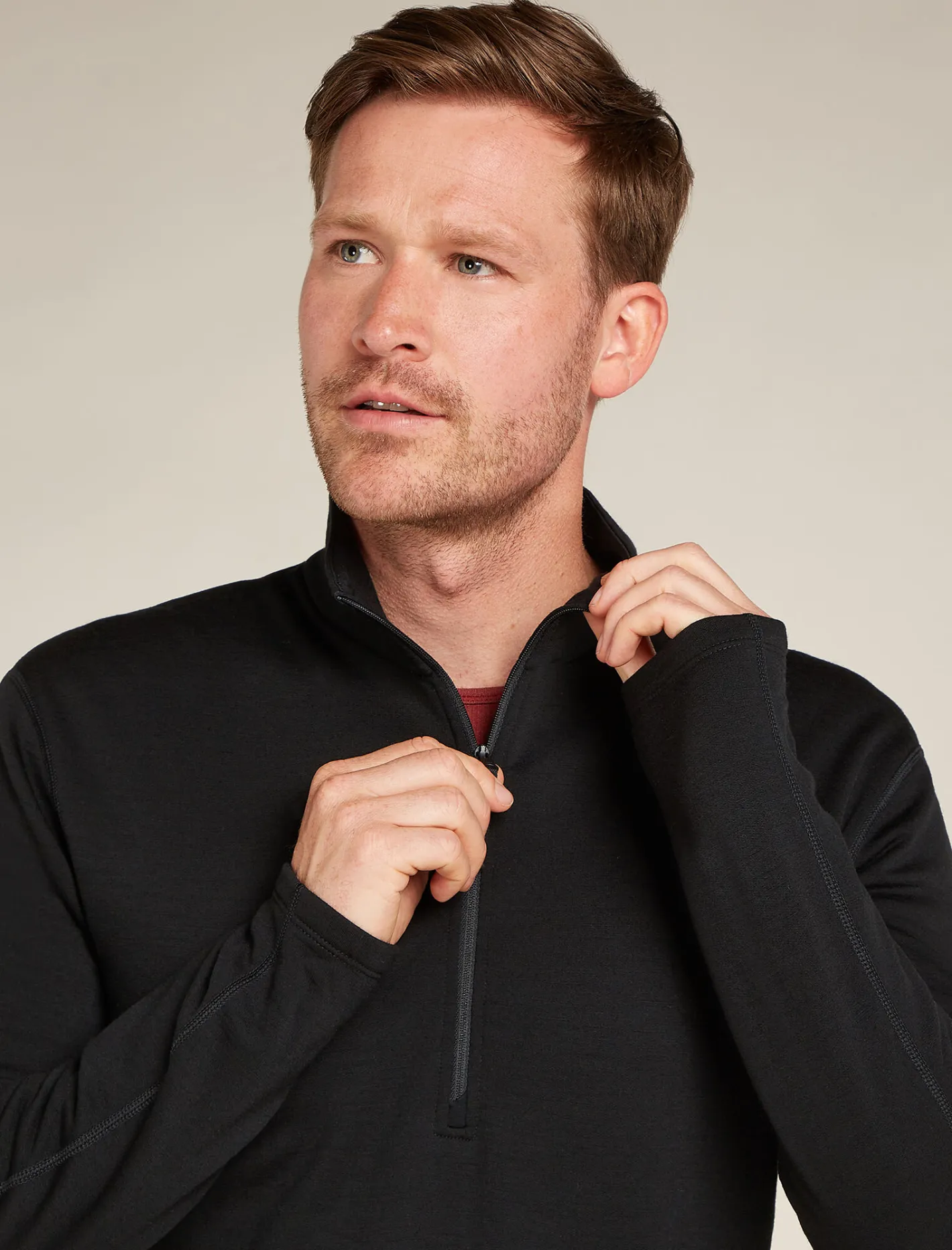 Icebreaker Jumpers & Hoodies^Men's Merino 360 Realfleece™ Elemental Long Sleeve Half Zip Jacket Black