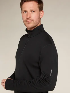 Icebreaker Jumpers & Hoodies^Men's Merino 360 Realfleece™ Elemental Long Sleeve Half Zip Jacket Black