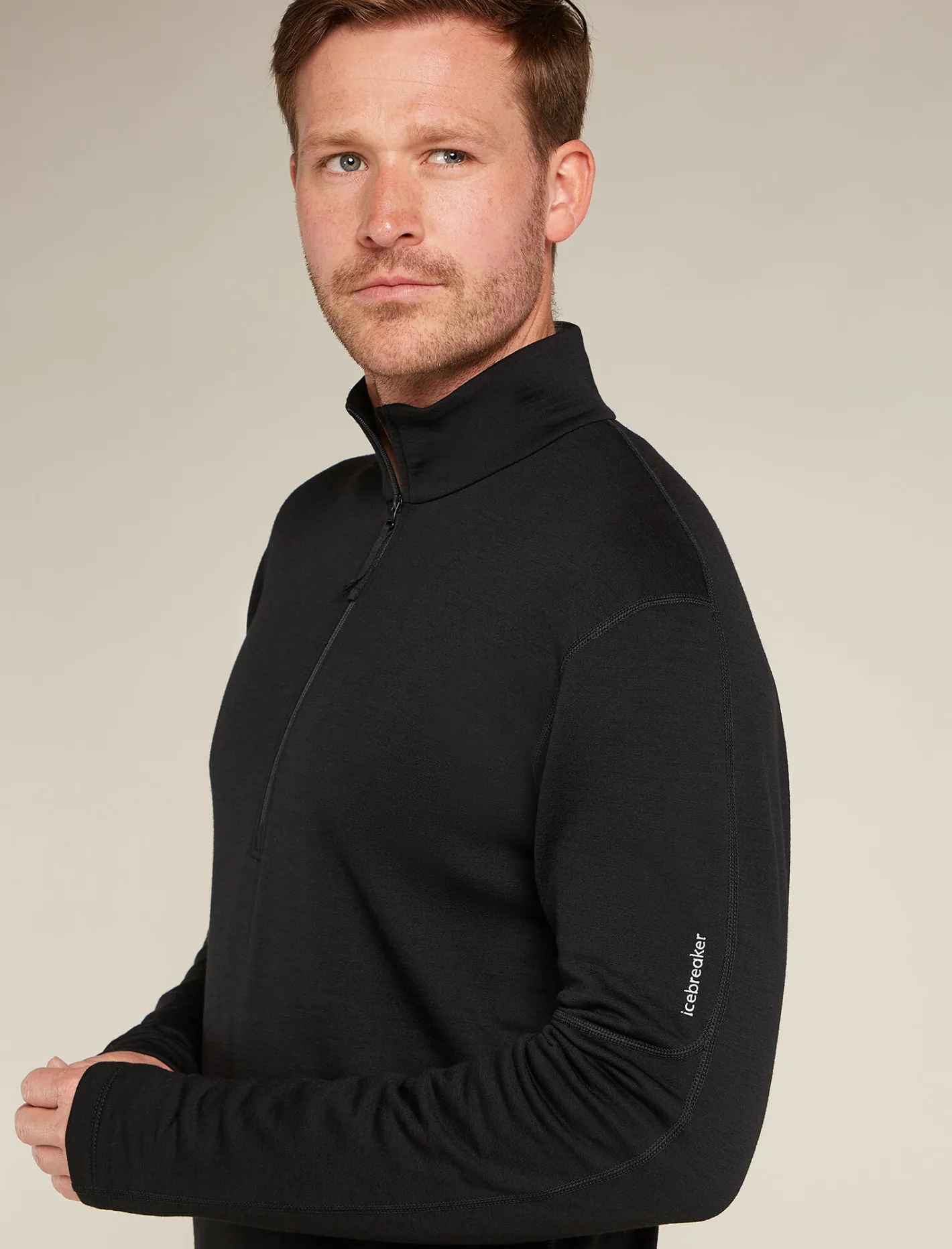 Icebreaker Jumpers & Hoodies^Men's Merino 360 Realfleece™ Elemental Long Sleeve Half Zip Jacket Black