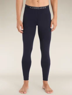 Icebreaker Bottoms|Base Layers^Men's Merino 200 Sonebula Thermal Leggings MidnightNavy/Snow