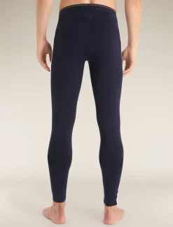 Icebreaker Bottoms|Base Layers^Men's Merino 200 Sonebula Thermal Leggings MidnightNavy/Snow