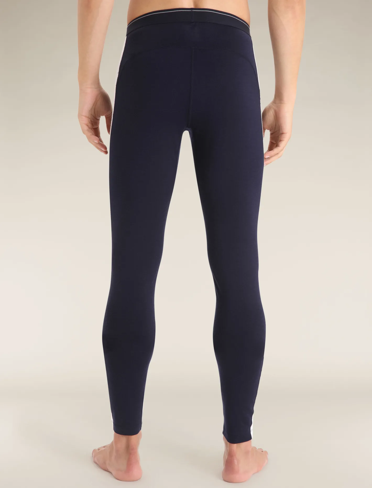 Icebreaker Bottoms|Base Layers^Men's Merino 200 Sonebula Thermal Leggings MidnightNavy/Snow