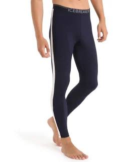 Icebreaker Bottoms|Base Layers^Men's Merino 200 Sonebula Thermal Leggings MidnightNavy/Snow